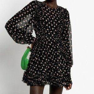 OPT Bessy Mini Dress - Black, Size L